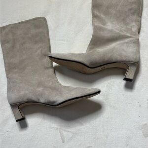 Zara Beige Suede Women's Boots